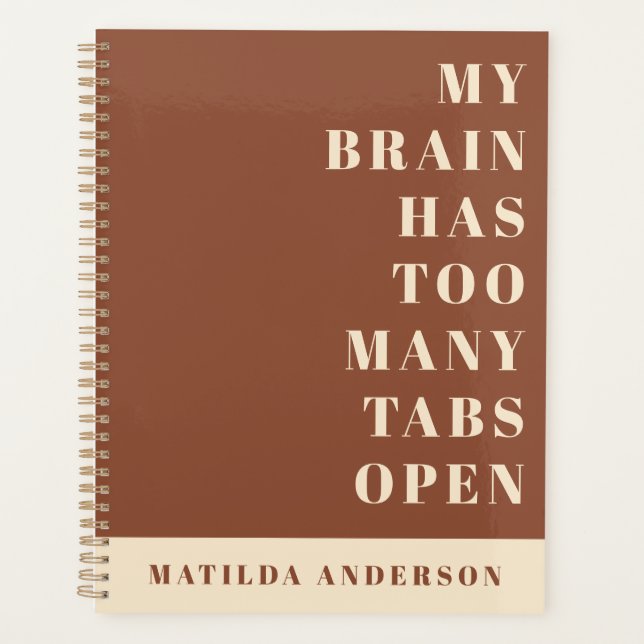 Modern minimale, einfache, lustige Typografie-Zeit Planer (Vorderseite)