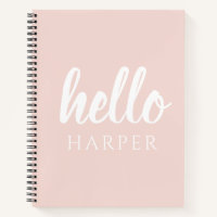 Modern minimale Pastel Pink Hallo und Sie nennen