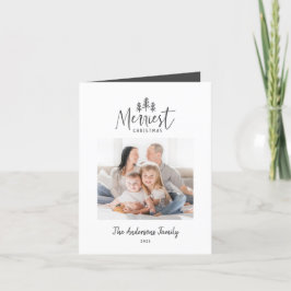 Modern minimale Weihnachtszeit rustikal Multi-Foto Feiertagskarte