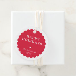 MODERN Minimaler festlicher Spot in Rot Geschenkanhänger