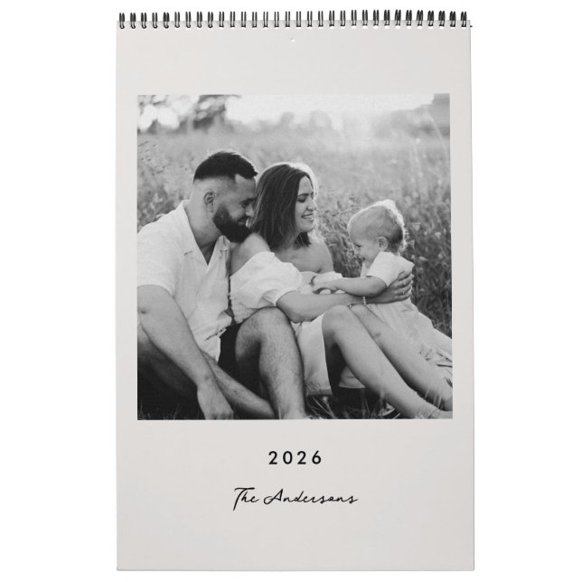 Modern Minimalist 2026 Photo Calendar Kalender (Titelbild)