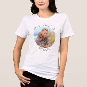 Modern minimalist 40 und fantastisch Foto Tri-Blend Shirt