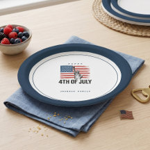 Modern Minimalist 4th of July Patriotic BBQ Party