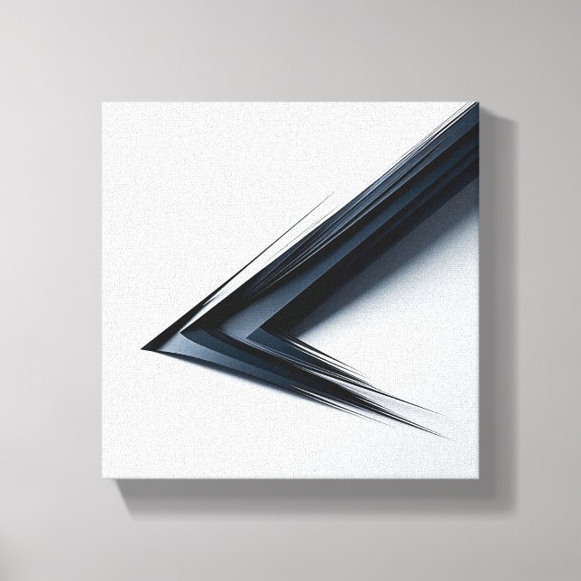 Modern Minimalist Abstract Sharp Vector - 3D  Leinwanddruck (Vorderseite)