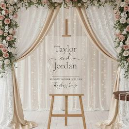 Modern Minimalist Acrylic Wedding Welcome Acrylschild