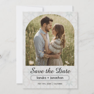 Modern Minimalist Arched Photo personalized Save The Date
