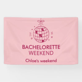 Modern Minimalist Bachelorette Weekend | Pink  Banner