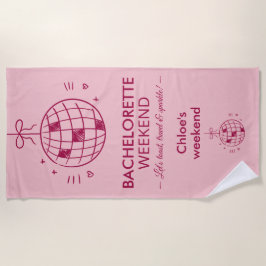 Modern Minimalist Bachelorette Weekend | Pink Strandtuch