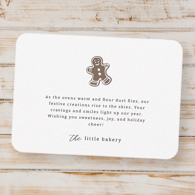 Modern Minimalist Bakery Holiday Thank You Mitteilungskarte (Von Creator hochgeladen)