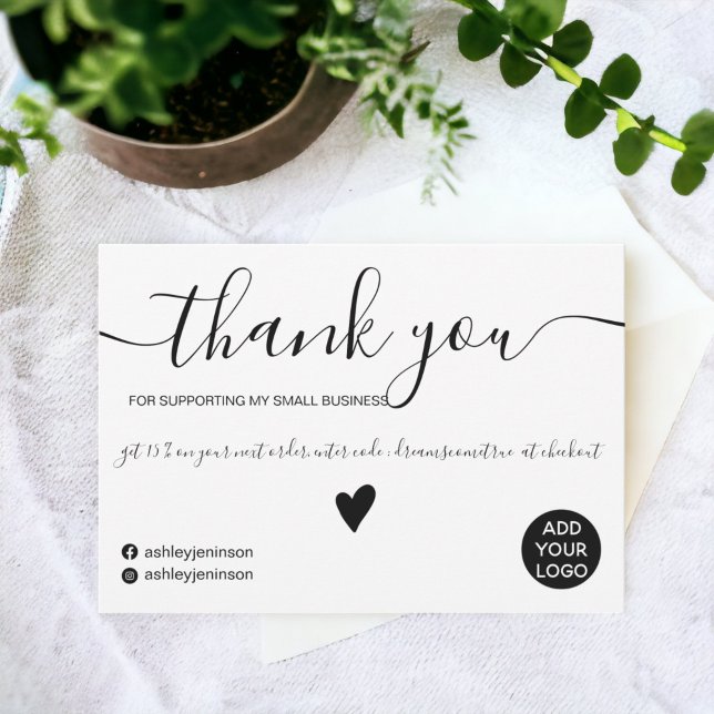 Modern minimalist black and white order thank you einladung (Modern minimalist black and white order thank you invitation)