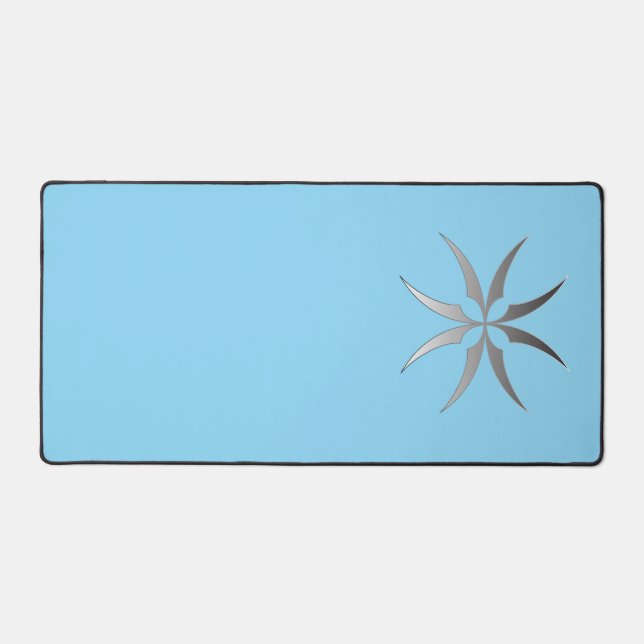 Modern Minimalist Black & White Tech Desk MatGeome Schreibtischunterlage (Vorderseite)