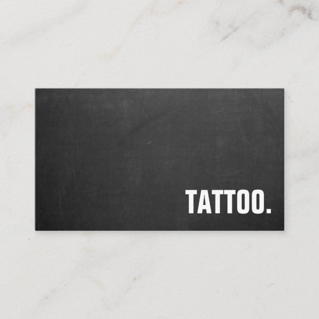 Modern Minimalist Blackboard Tattoo Professional B Visitenkarte (Vorderseite)