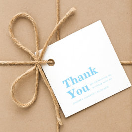 Modern Minimalist Blue Birthday Geschenkanhänger