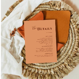 Modern Minimalist Boho Terracotta Enclosure card RSVP Karte