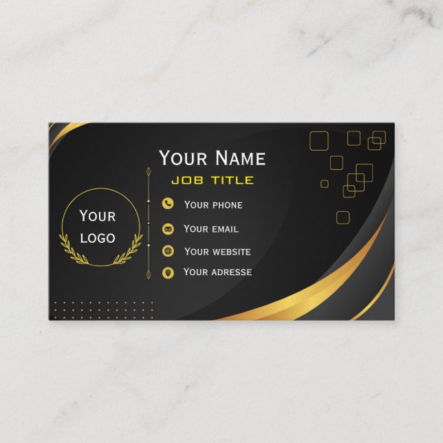 Modern Minimalist Business Card Template Visitenkarte (Vorderseite)