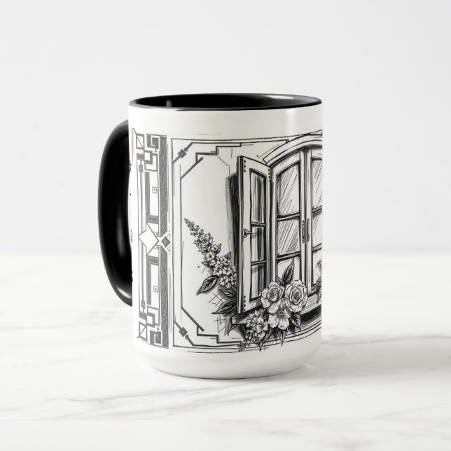 Modern Minimalist Chez Nous Our Home Tasse (Vorderseite Links)