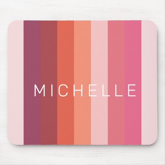 Modern minimalist color Block monogram Mousepad (Vorne)