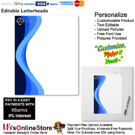 Modern Minimalist Company Blue White Business Briefbogen