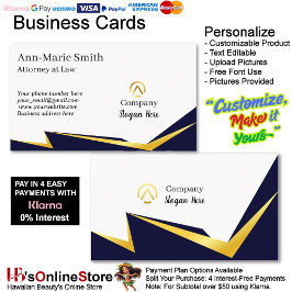 Modern Minimalist Company Orange Yellow Black Visitenkarte