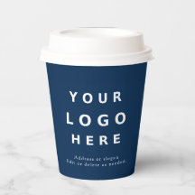 Modern Minimalist Custom Logo Navy Blue