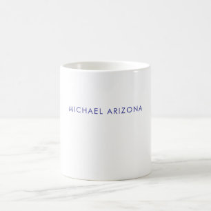 Modern minimalist einfach eigener Name Kaffeetasse