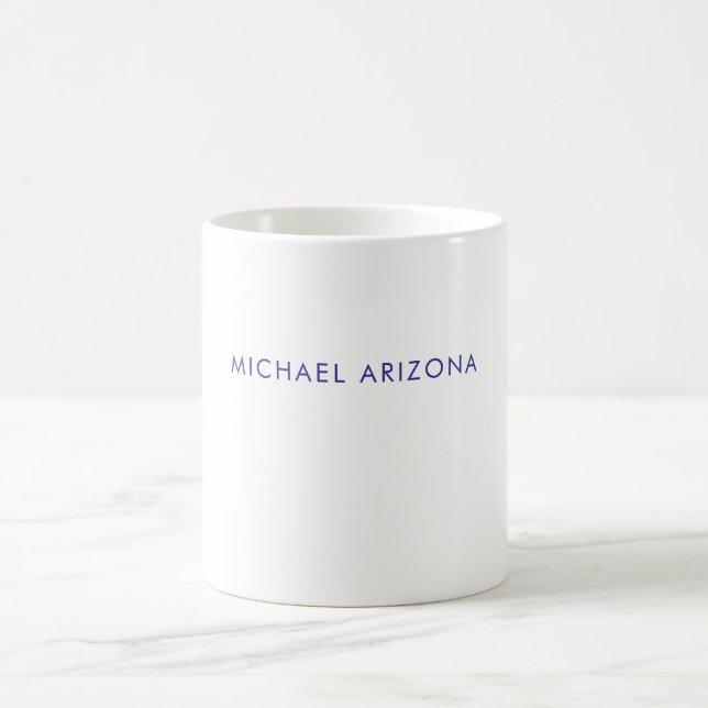 Modern minimalist einfach eigener Name Kaffeetasse (Mittel)