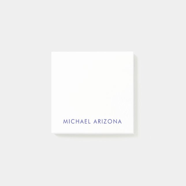 Modern minimalist einfach eigener Name Post-it Klebezettel (Vorderseite)