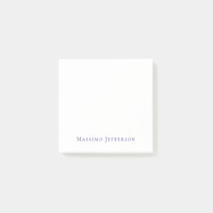 Modern minimalist einfach eigener Name Post-it Klebezettel