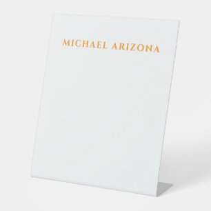 Modern minimalist einfach eigener Name Sockelschild
