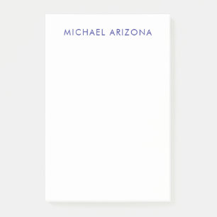Modern minimalist einfach schlicht eigener Name Post-it Klebezettel