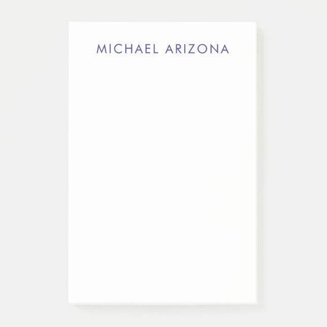 Modern minimalist einfach schlicht eigener Name Post-it Klebezettel (Vorderseite)