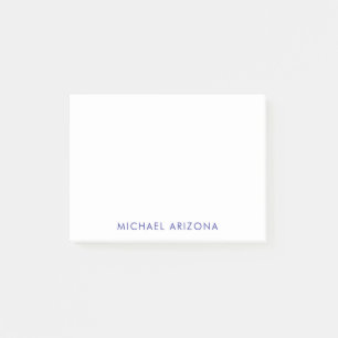 Modern minimalist einfach schlicht eigener Name Post-it Klebezettel