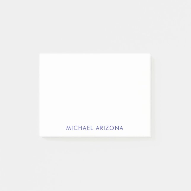 Modern minimalist einfach schlicht eigener Name Post-it Klebezettel (Vorderseite)