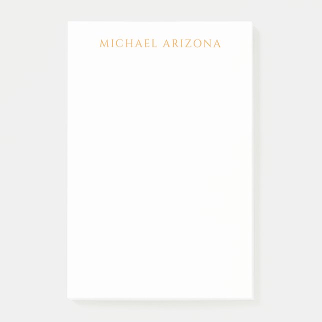 Modern minimalist einfach schlicht eigener Name Post-it Klebezettel (Vorderseite)