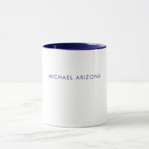 Modern minimalist einfach schlicht eigener Name Tasse