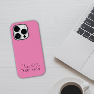 Modern minimalist, einfach, stilvoll, Name Pink Case-Mate iPhone 14 Pro Hülle