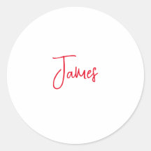 Modern minimalist einfache Kalligrafie Rot Weiß