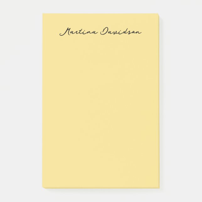 Modern minimalist einfaches Jasmin-Farbschema erst Post-it Klebezettel (Vorderseite)