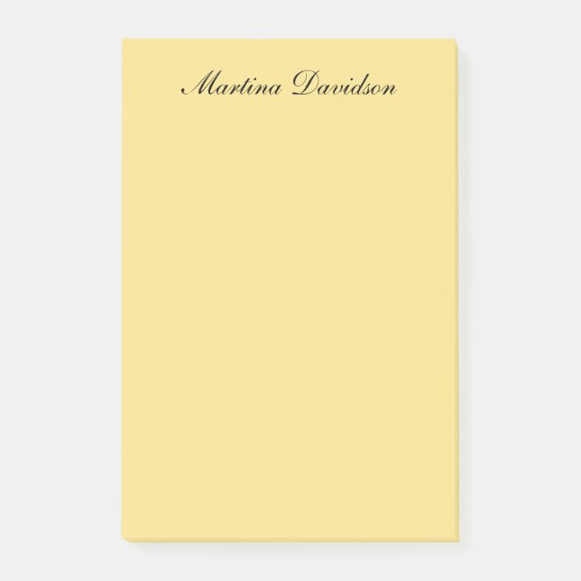 Modern minimalist einfaches Jasmin-Farbschema erst Post-it Klebezettel (Vorderseite)