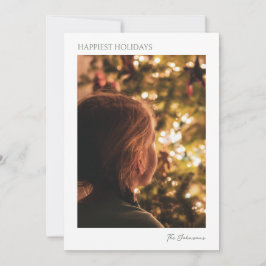 Modern Minimalist Elegant Photo Christmas Card Einladung
