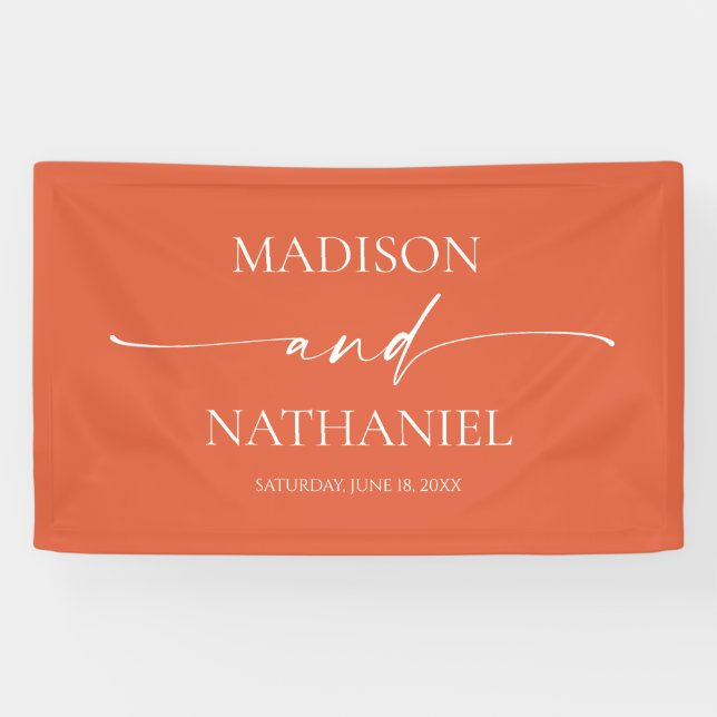 Modern Minimalist Elegant Verona Sunset Wedding Banner (Horizontal)