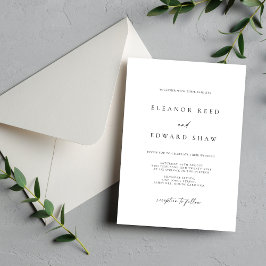 Modern Minimalist Elegant Wedding Invitations Save The Date