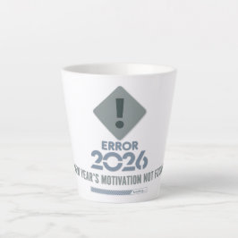 Modern Minimalist Error 2026 Funny Latte Mug Milchtasse