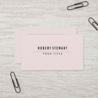 Modern minimalist generic baby pink visitenkarte