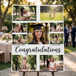 Modern Minimalist Graduation Photo Collage Welcome