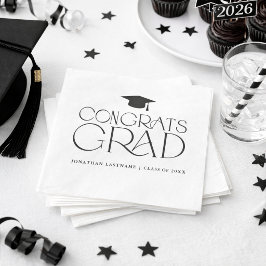 Modern Minimalist Graduation  Serviette