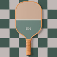Modern Minimalist Green Monogrammed