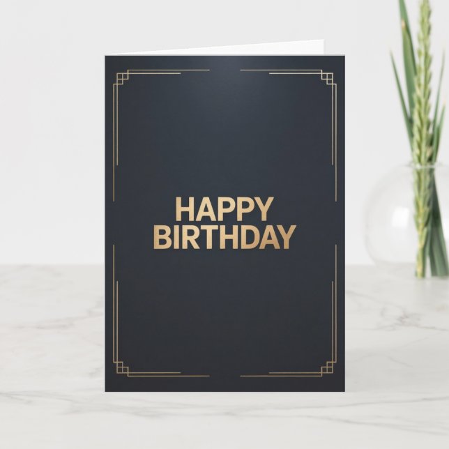 Modern Minimalist Happy Birthday Card for men Karte (Vorderseite)