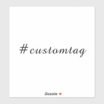 Modern Minimalist Hashtag Design