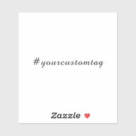 Modern Minimalist Hashtag Sticker